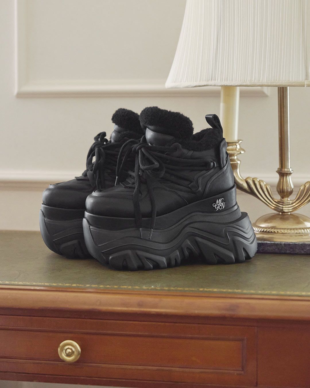 厚底ファースニーカー ホワイト | ファッション通販＆メディアMyColor