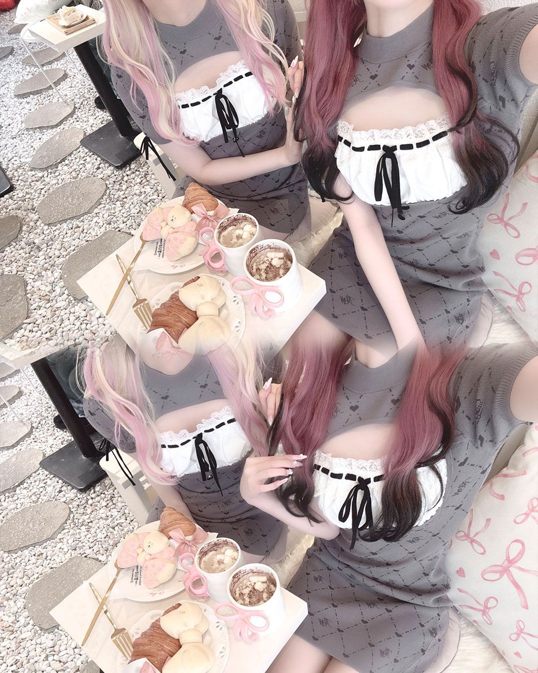 MWモノグラムワンピース ピンク | ファッション通販＆メディアMyColor