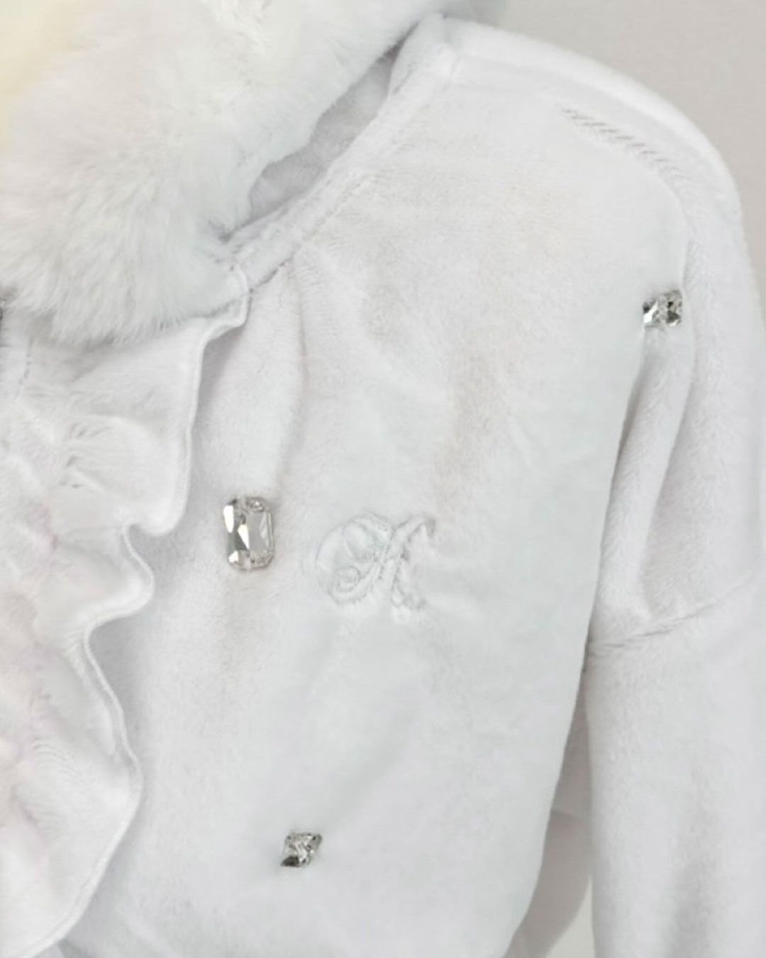 ビジュー付き猫耳もこもこパーカー ピンク | ファッション通販