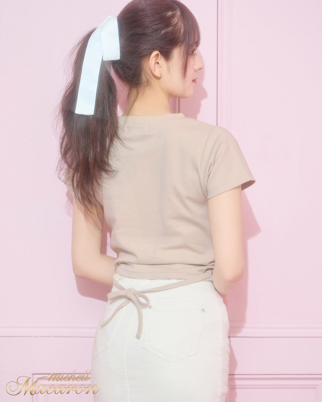 ランダムビジューミニTシャツ ベージュ | ファッション通販