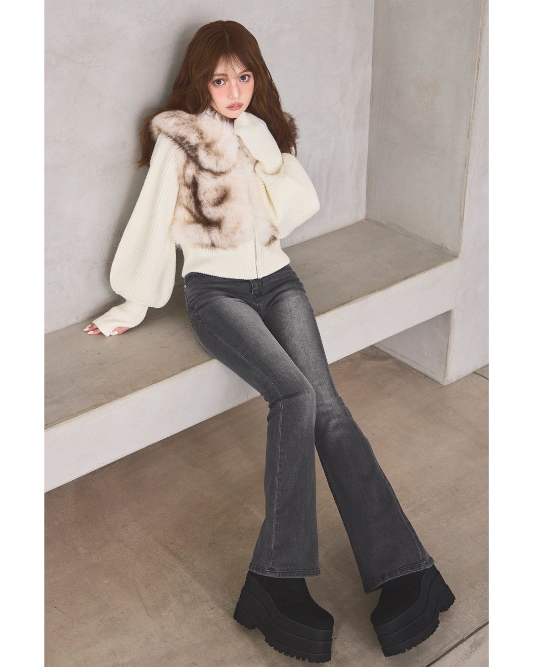 ファーニットジャケット ブラウン | ファッション通販＆メディア