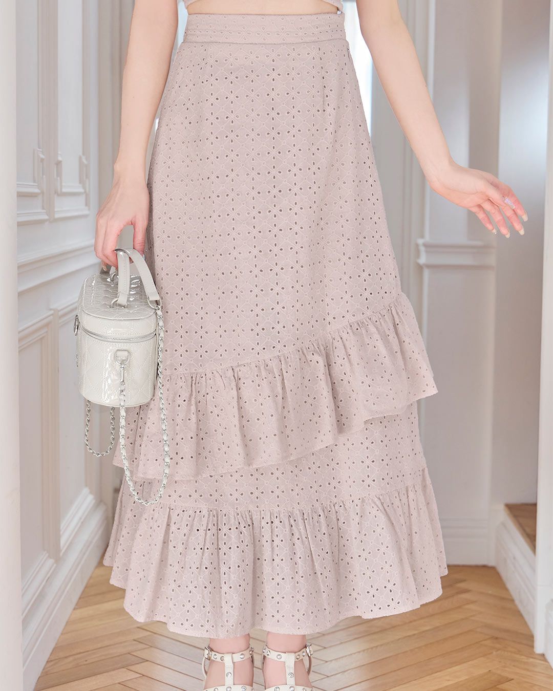 オフショルレースセットアップ ホワイト | ファッション通販