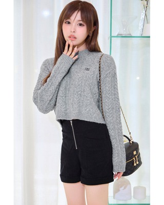 【人気カラー】美品　エビス　デニムミニスカートM インディゴブルー　かもめ フロントジップデニムミニスカート インディゴブルー