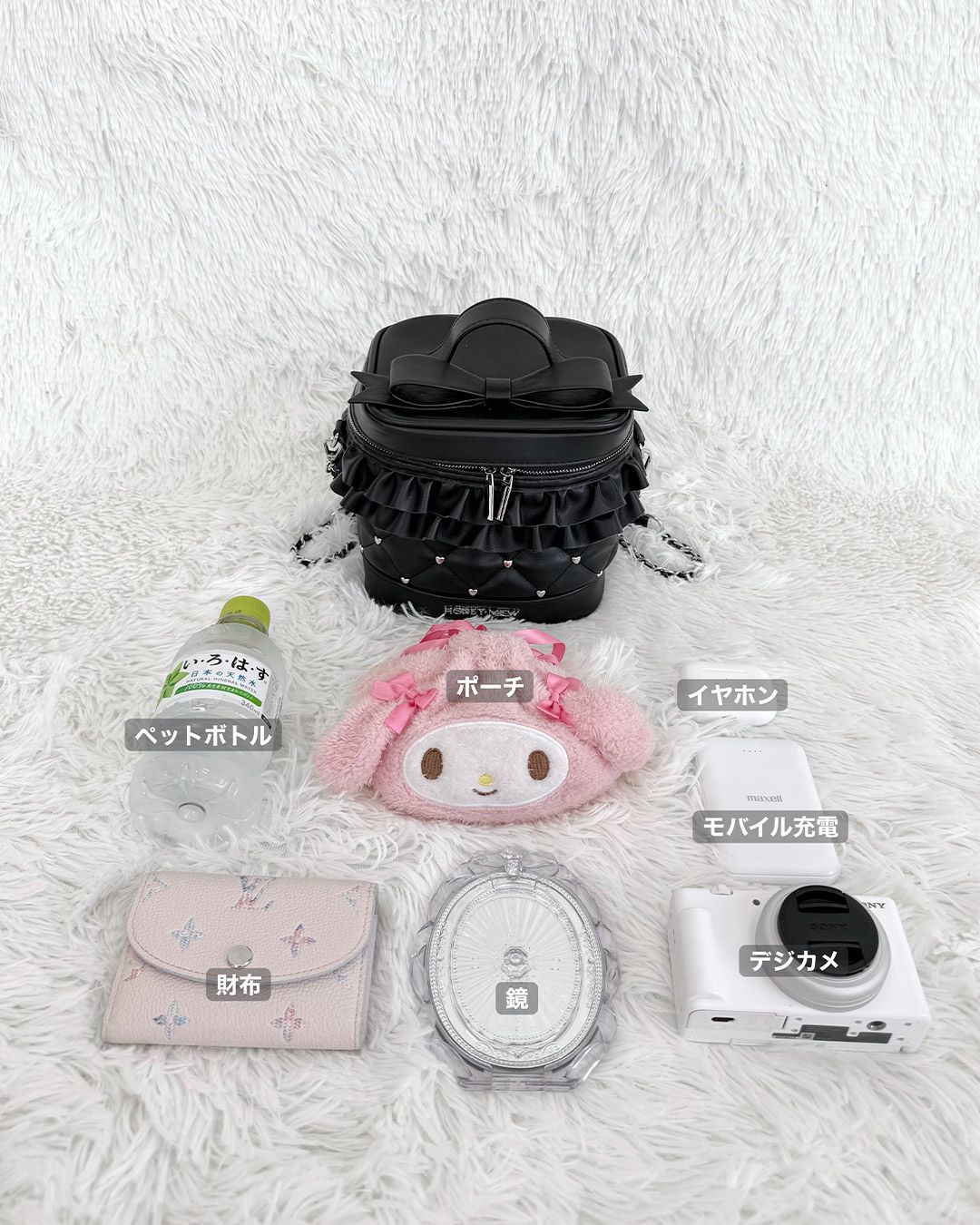 ビッグバニティショルダー ピンク×ブラック | ファッション通販