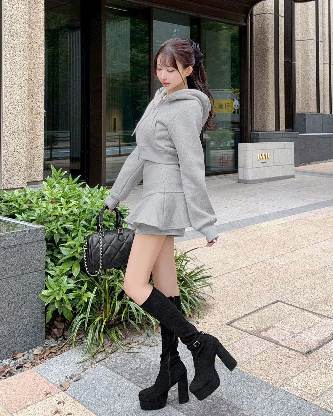 美脚ストレッチロングブーツ ベージュ | ファッション通販＆メディア