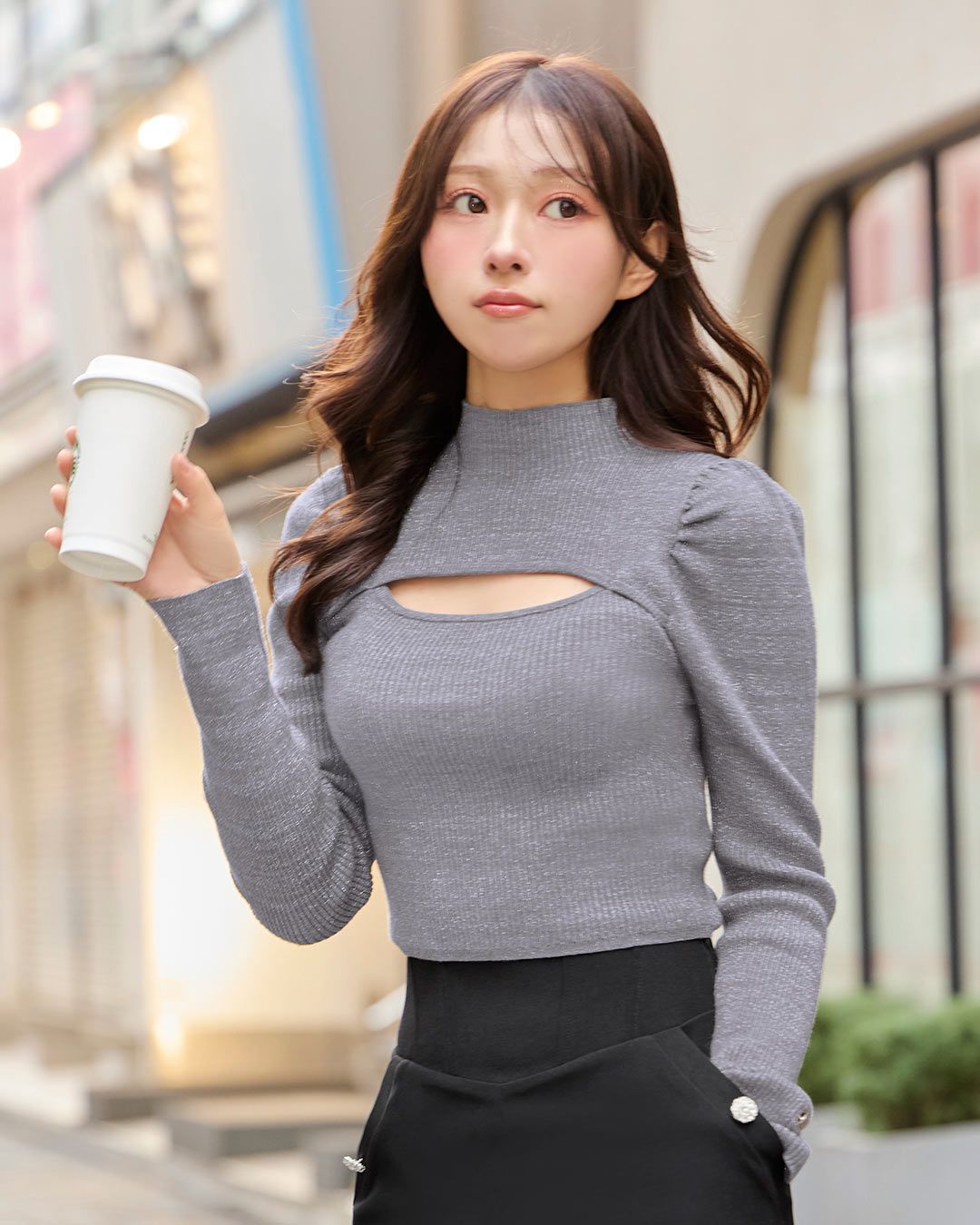 Rady オフショルニットトップス グレー rady フェザーオフショルニットトップス グレー｜Yahoo!フリマ（旧