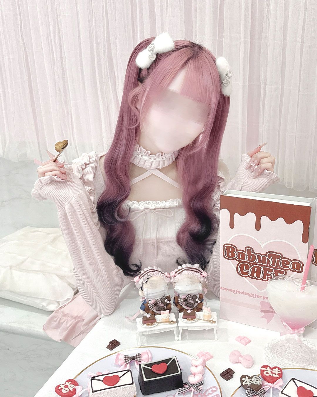 チョーカー付きフリルショルダートップス ホワイト | ファッション通販