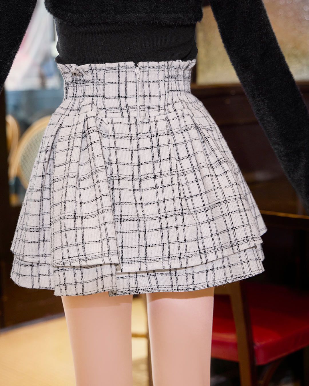 ミシェルマカロン　ツイード美脚スカート　XS サイズ　ホワイト　　SMD0247 ツイード美脚スカート ホワイト | ファッション通販＆メディア