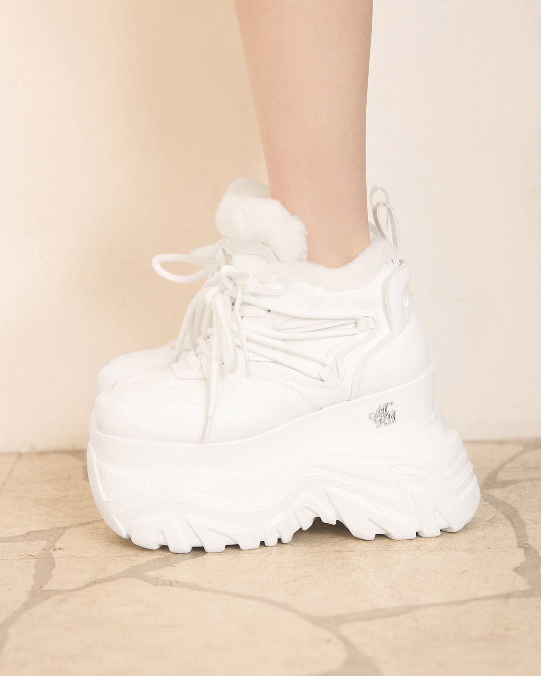 ミシェルマカロン 厚底ファースニーカー 厚底ファースニーカー ホワイト | ファッション通販＆メディアMyColor