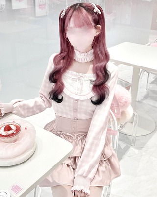 リボンブラウスドッキングワンピース ピンク | ファッション通販