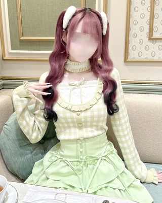 HONEY NEW ビッグリボンチェックアンサンブルプリーツワンピース ビッグリボンチェックアンサンブルプリーツワンピース ブラック