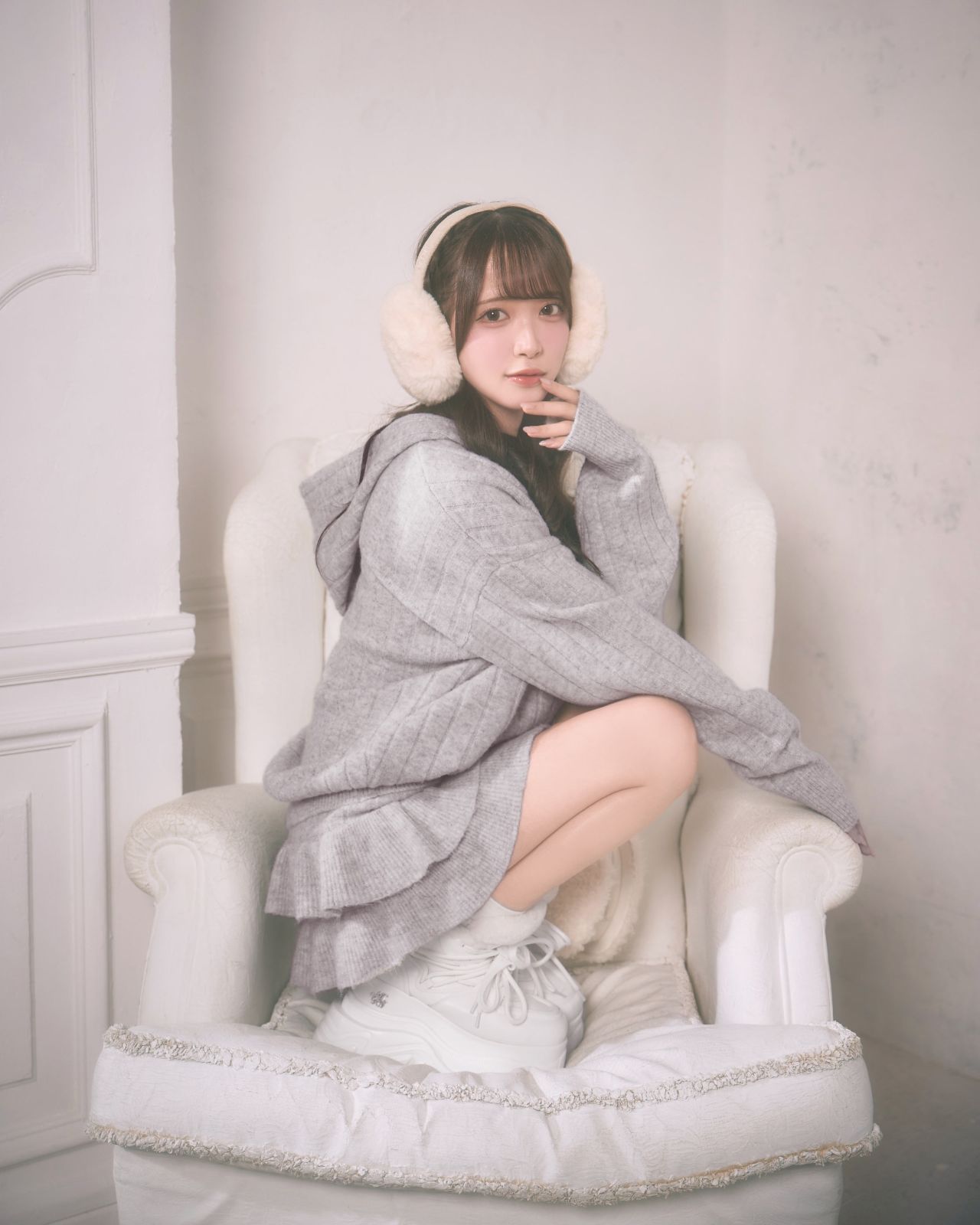 ハートニットセットアップ ベージュ | ファッション通販＆メディア