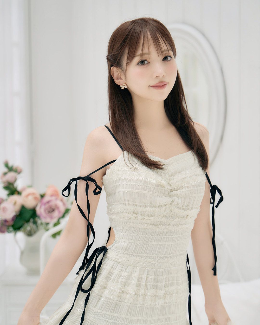 リボンティアードOP Twisted Ribbon Tiered Dress